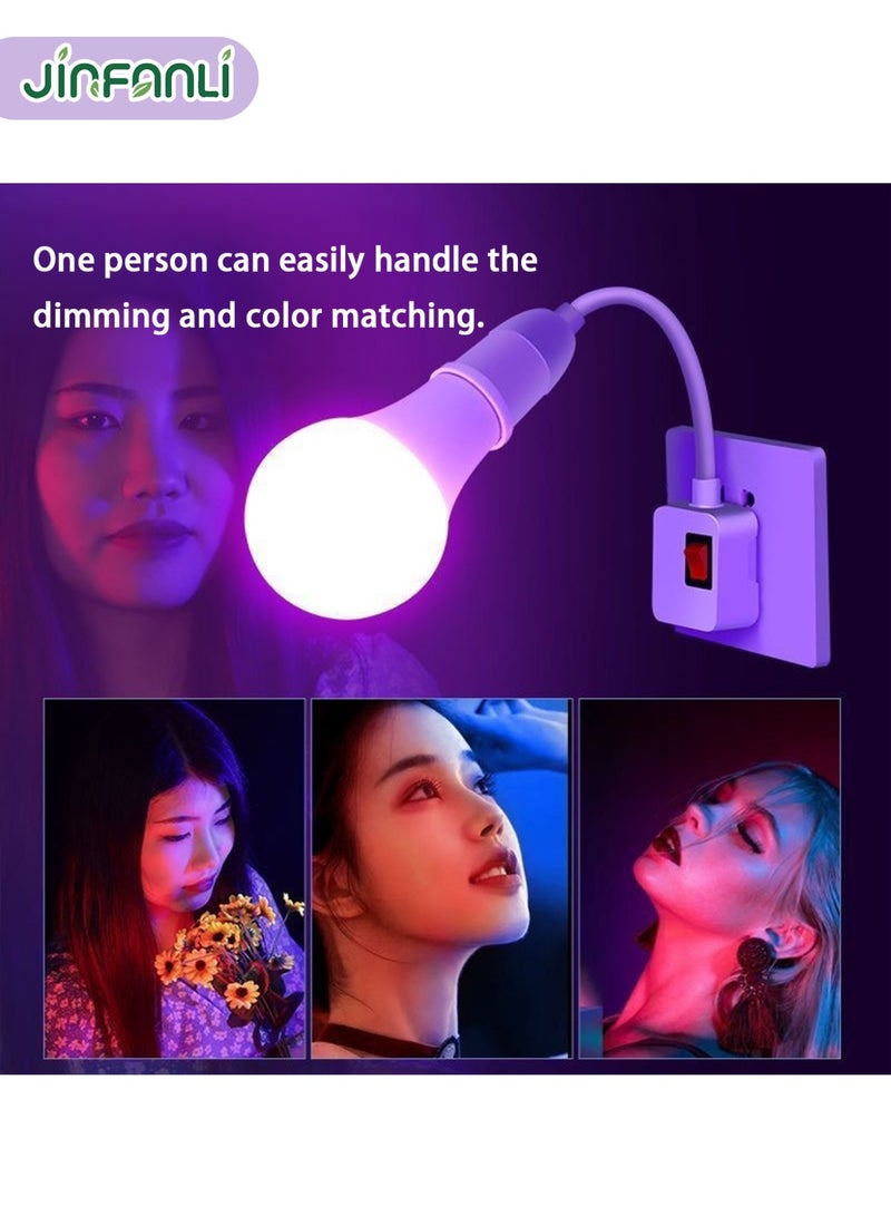 JINFANLI Multicolor Light Bulb, E27 Screw-In, 10W, Remote Control, Dimmable White Light and RGBCW Color Changing Bulb (1 Pack) - Image 4